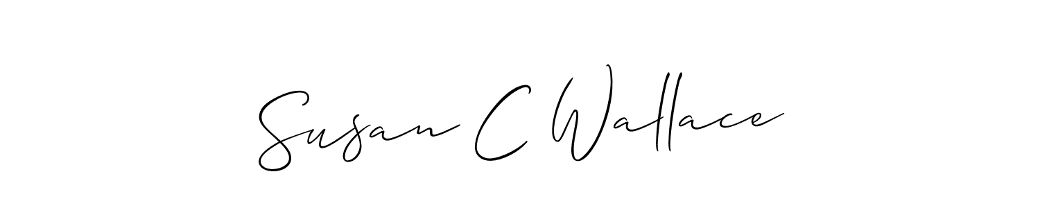 The best way (Allison_Script) to make a short signature is to pick only two or three words in your name. The name Susan C Wallace include a total of six letters. For converting this name. Susan C Wallace signature style 2 images and pictures png