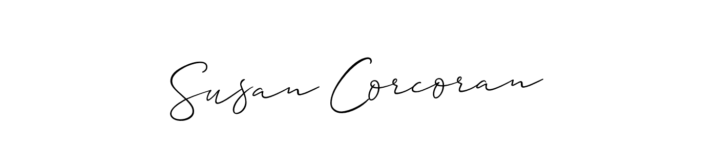 Susan Corcoran stylish signature style. Best Handwritten Sign (Allison_Script) for my name. Handwritten Signature Collection Ideas for my name Susan Corcoran. Susan Corcoran signature style 2 images and pictures png