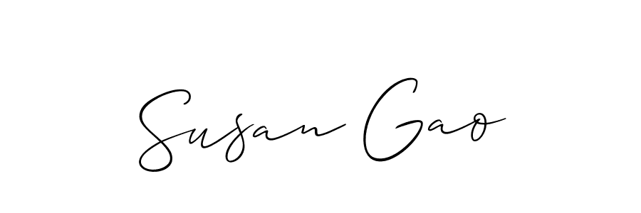 How to Draw Susan Gao signature style? Allison_Script is a latest design signature styles for name Susan Gao. Susan Gao signature style 2 images and pictures png