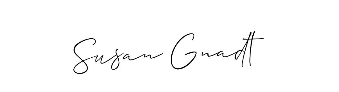 Use a signature maker to create a handwritten signature online. With this signature software, you can design (Allison_Script) your own signature for name Susan Gnadt. Susan Gnadt signature style 2 images and pictures png