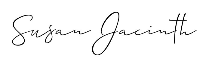 You should practise on your own different ways (Allison_Script) to write your name (Susan Jacinth) in signature. Don't let someone else do it for you. Susan Jacinth signature style 2 images and pictures png