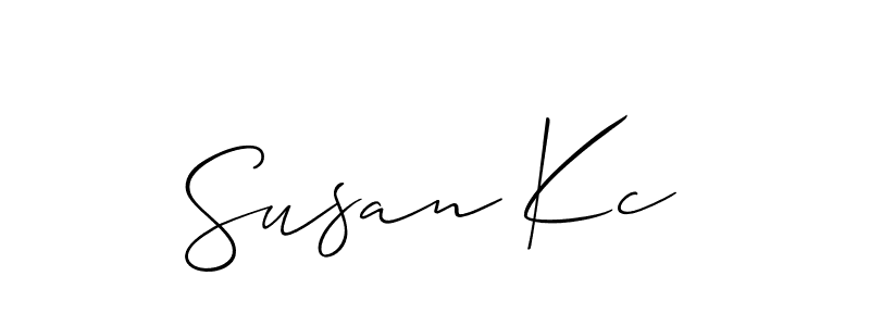 You should practise on your own different ways (Allison_Script) to write your name (Susan Kc) in signature. don't let someone else do it for you. Susan Kc signature style 2 images and pictures png