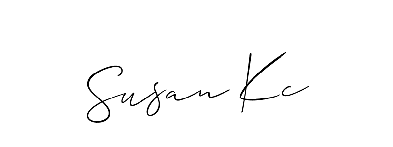 You should practise on your own different ways (Allison_Script) to write your name (Susan Kc) in signature. don't let someone else do it for you. Susan Kc signature style 2 images and pictures png