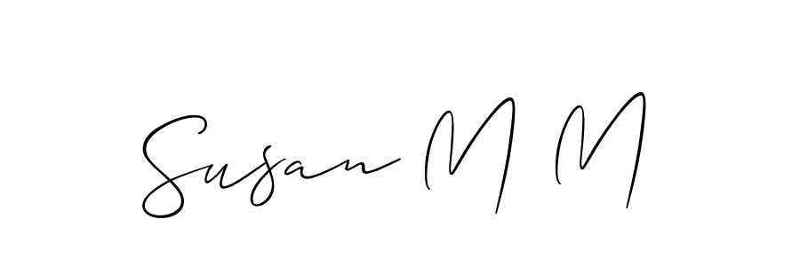 How to make Susan M M name signature. Use Allison_Script style for creating short signs online. This is the latest handwritten sign. Susan M M signature style 2 images and pictures png
