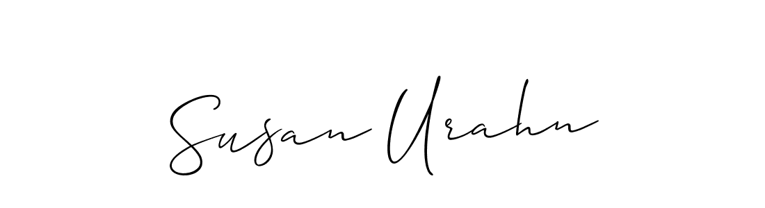 Susan Urahn stylish signature style. Best Handwritten Sign (Allison_Script) for my name. Handwritten Signature Collection Ideas for my name Susan Urahn. Susan Urahn signature style 2 images and pictures png