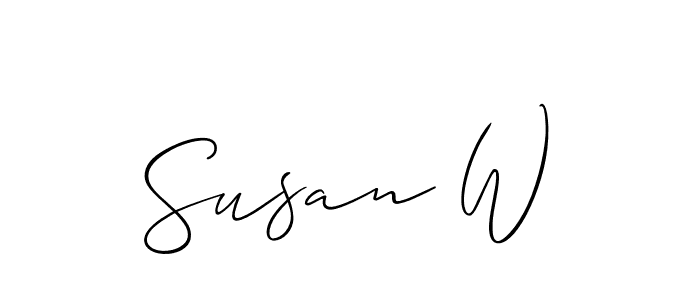 Allison_Script is a professional signature style that is perfect for those who want to add a touch of class to their signature. It is also a great choice for those who want to make their signature more unique. Get Susan W name to fancy signature for free. Susan W signature style 2 images and pictures png