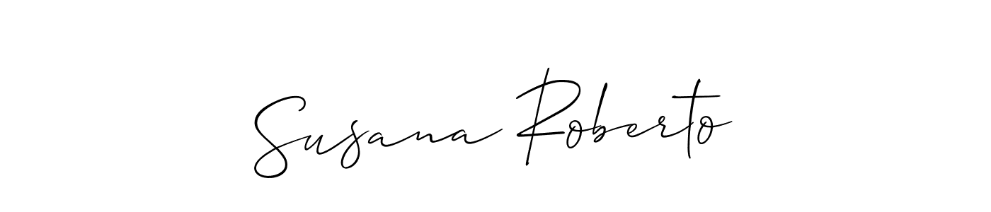 Use a signature maker to create a handwritten signature online. With this signature software, you can design (Allison_Script) your own signature for name Susana Roberto. Susana Roberto signature style 2 images and pictures png