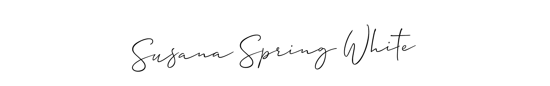 You should practise on your own different ways (Allison_Script) to write your name (Susana Spring White) in signature. don't let someone else do it for you. Susana Spring White signature style 2 images and pictures png