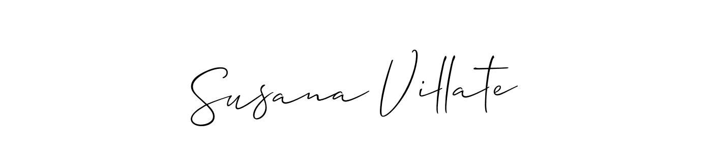 Create a beautiful signature design for name Susana Villate. With this signature (Allison_Script) fonts, you can make a handwritten signature for free. Susana Villate signature style 2 images and pictures png