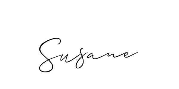 Design your own signature with our free online signature maker. With this signature software, you can create a handwritten (Allison_Script) signature for name Susane. Susane signature style 2 images and pictures png