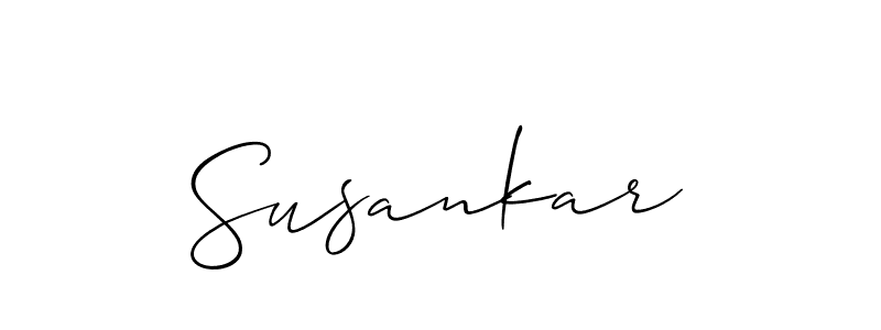 Similarly Allison_Script is the best handwritten signature design. Signature creator online .You can use it as an online autograph creator for name Susankar. Susankar signature style 2 images and pictures png