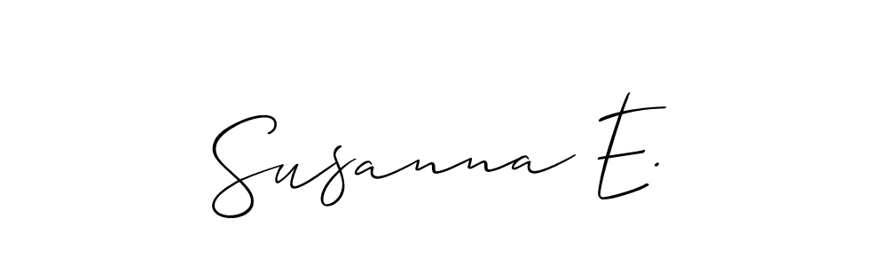 How to Draw Susanna E. signature style? Allison_Script is a latest design signature styles for name Susanna E.. Susanna E. signature style 2 images and pictures png