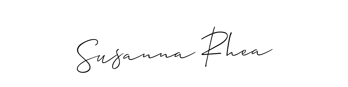 Also we have Susanna Rhea name is the best signature style. Create professional handwritten signature collection using Allison_Script autograph style. Susanna Rhea signature style 2 images and pictures png