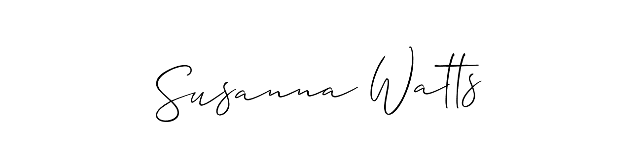 Check out images of Autograph of Susanna Watts name. Actor Susanna Watts Signature Style. Allison_Script is a professional sign style online. Susanna Watts signature style 2 images and pictures png