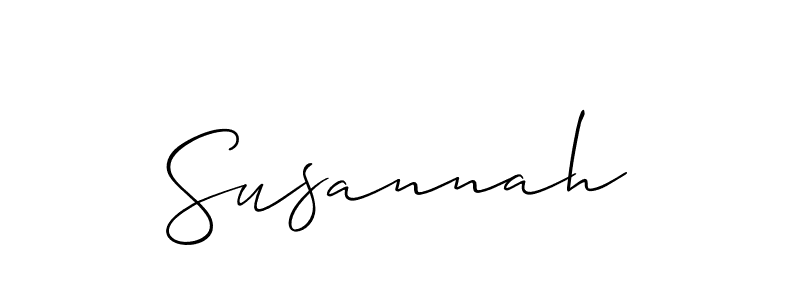 Use a signature maker to create a handwritten signature online. With this signature software, you can design (Allison_Script) your own signature for name Susannah. Susannah signature style 2 images and pictures png