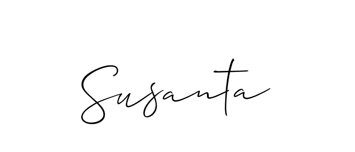 You should practise on your own different ways (Allison_Script) to write your name (Susanta) in signature. don't let someone else do it for you. Susanta signature style 2 images and pictures png