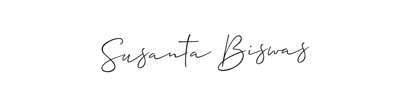 This is the best signature style for the Susanta Biswas name. Also you like these signature font (Allison_Script). Mix name signature. Susanta Biswas signature style 2 images and pictures png