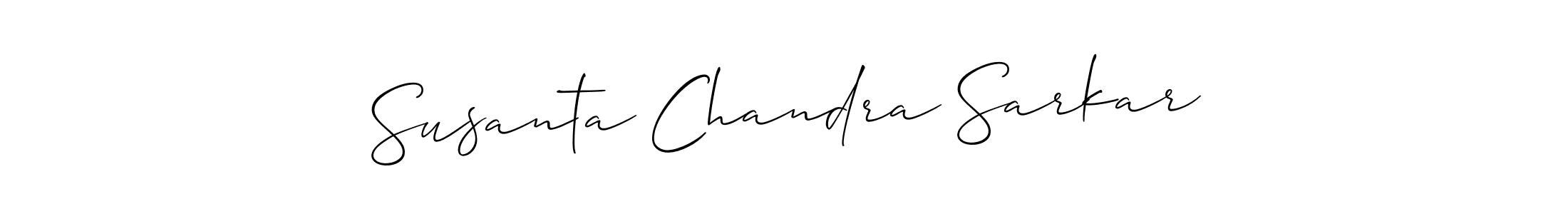 Allison_Script is a professional signature style that is perfect for those who want to add a touch of class to their signature. It is also a great choice for those who want to make their signature more unique. Get Susanta Chandra Sarkar name to fancy signature for free. Susanta Chandra Sarkar signature style 2 images and pictures png