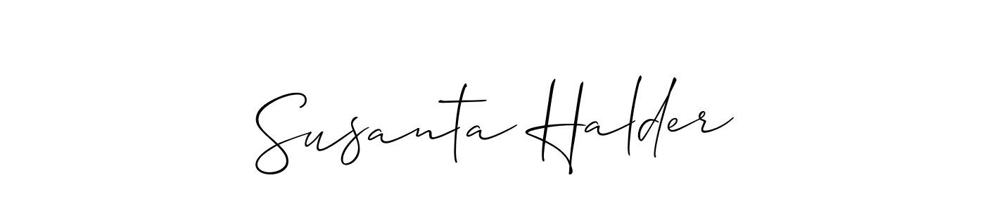 This is the best signature style for the Susanta Halder name. Also you like these signature font (Allison_Script). Mix name signature. Susanta Halder signature style 2 images and pictures png