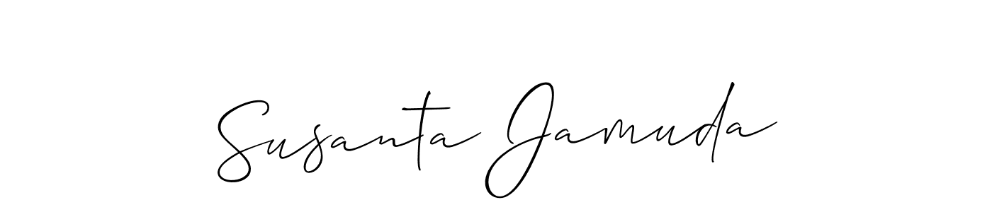 Check out images of Autograph of Susanta Jamuda name. Actor Susanta Jamuda Signature Style. Allison_Script is a professional sign style online. Susanta Jamuda signature style 2 images and pictures png