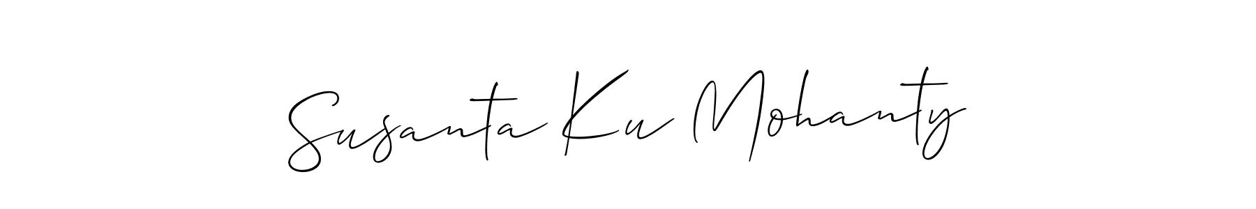 Create a beautiful signature design for name Susanta Ku Mohanty. With this signature (Allison_Script) fonts, you can make a handwritten signature for free. Susanta Ku Mohanty signature style 2 images and pictures png