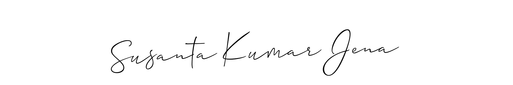 Allison_Script is a professional signature style that is perfect for those who want to add a touch of class to their signature. It is also a great choice for those who want to make their signature more unique. Get Susanta Kumar Jena name to fancy signature for free. Susanta Kumar Jena signature style 2 images and pictures png