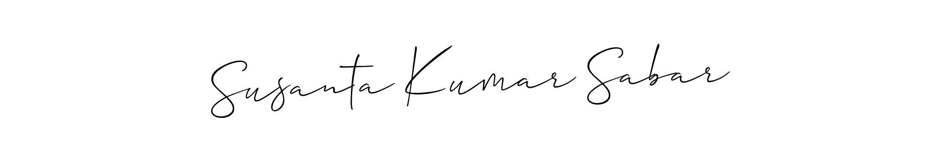 Allison_Script is a professional signature style that is perfect for those who want to add a touch of class to their signature. It is also a great choice for those who want to make their signature more unique. Get Susanta Kumar Sabar name to fancy signature for free. Susanta Kumar Sabar signature style 2 images and pictures png