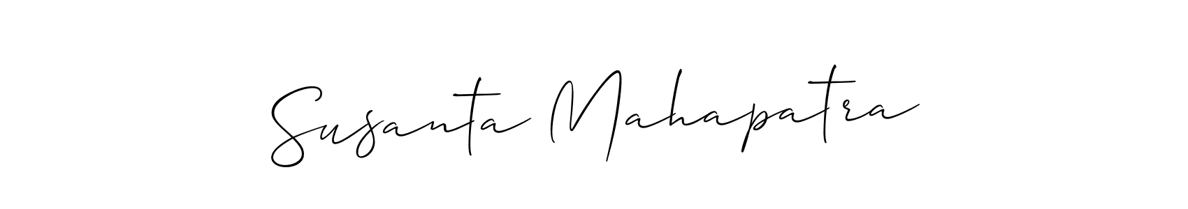 Make a short Susanta Mahapatra signature style. Manage your documents anywhere anytime using Allison_Script. Create and add eSignatures, submit forms, share and send files easily. Susanta Mahapatra signature style 2 images and pictures png