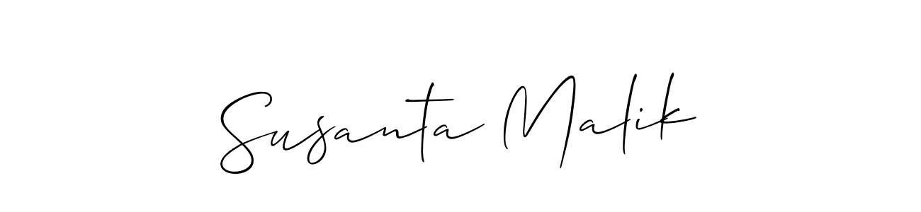 Use a signature maker to create a handwritten signature online. With this signature software, you can design (Allison_Script) your own signature for name Susanta Malik. Susanta Malik signature style 2 images and pictures png