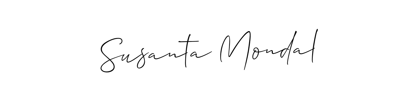 How to Draw Susanta Mondal signature style? Allison_Script is a latest design signature styles for name Susanta Mondal. Susanta Mondal signature style 2 images and pictures png