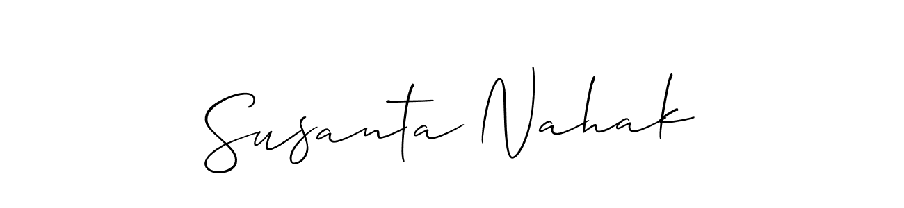 It looks lik you need a new signature style for name Susanta Nahak. Design unique handwritten (Allison_Script) signature with our free signature maker in just a few clicks. Susanta Nahak signature style 2 images and pictures png