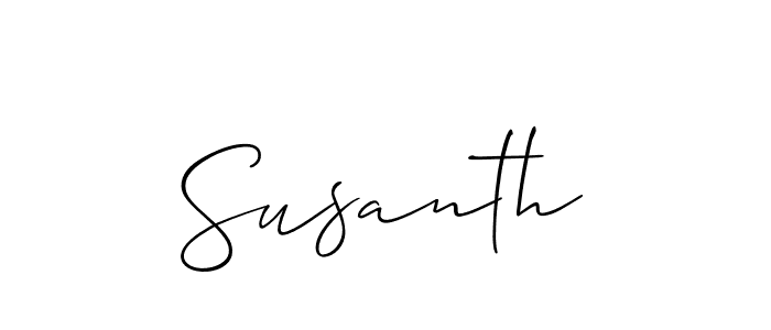 Also we have Susanth name is the best signature style. Create professional handwritten signature collection using Allison_Script autograph style. Susanth signature style 2 images and pictures png