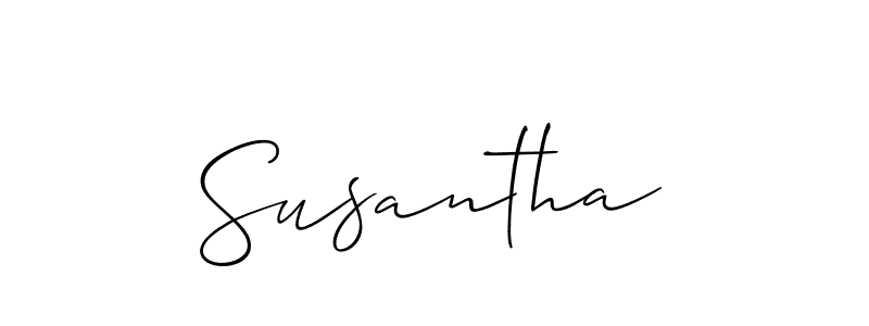 Susantha stylish signature style. Best Handwritten Sign (Allison_Script) for my name. Handwritten Signature Collection Ideas for my name Susantha. Susantha signature style 2 images and pictures png