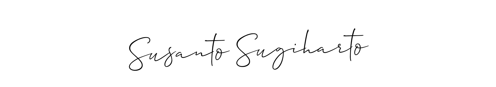 Create a beautiful signature design for name Susanto Sugiharto. With this signature (Allison_Script) fonts, you can make a handwritten signature for free. Susanto Sugiharto signature style 2 images and pictures png