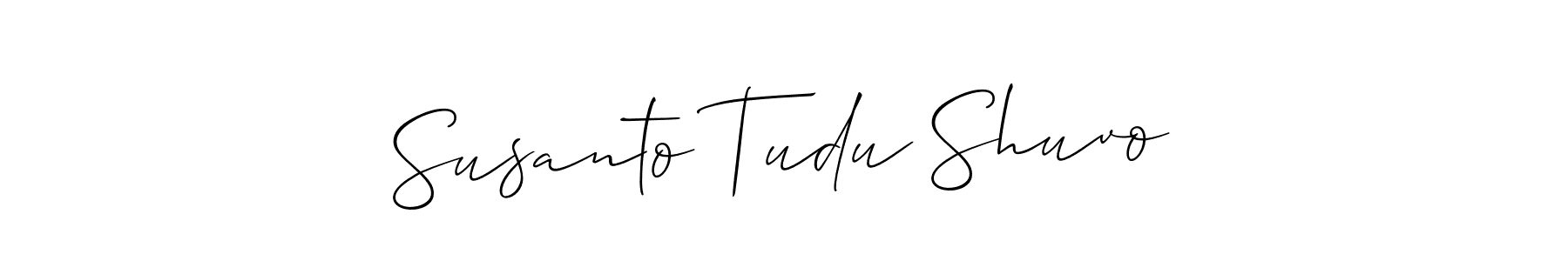 Also we have Susanto Tudu Shuvo name is the best signature style. Create professional handwritten signature collection using Allison_Script autograph style. Susanto Tudu Shuvo signature style 2 images and pictures png