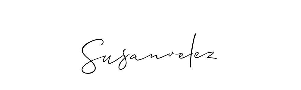 Allison_Script is a professional signature style that is perfect for those who want to add a touch of class to their signature. It is also a great choice for those who want to make their signature more unique. Get Susanvelez name to fancy signature for free. Susanvelez signature style 2 images and pictures png