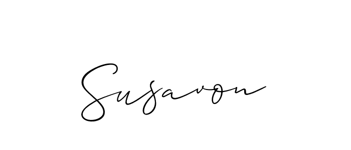 How to make Susavon signature? Allison_Script is a professional autograph style. Create handwritten signature for Susavon name. Susavon signature style 2 images and pictures png