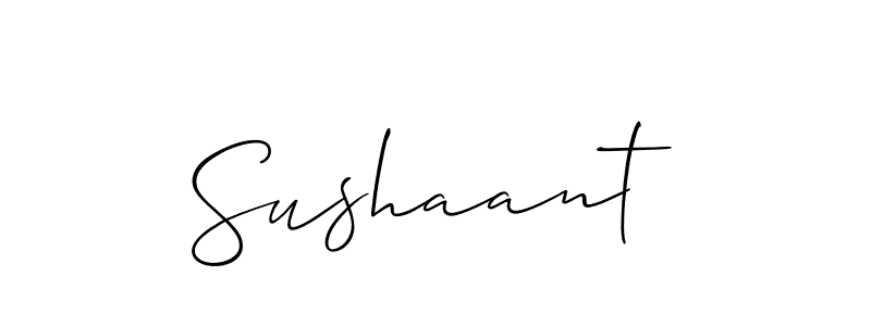 Also we have Sushaant name is the best signature style. Create professional handwritten signature collection using Allison_Script autograph style. Sushaant signature style 2 images and pictures png