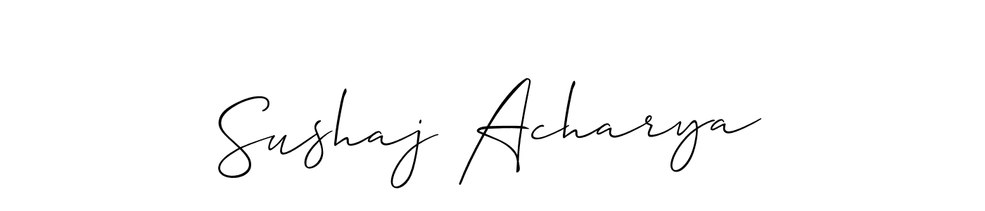 Design your own signature with our free online signature maker. With this signature software, you can create a handwritten (Allison_Script) signature for name Sushaj Acharya. Sushaj Acharya signature style 2 images and pictures png