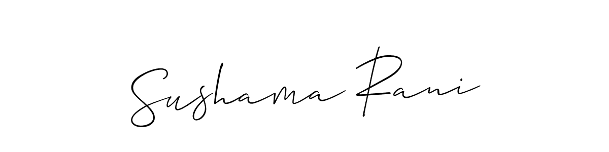 This is the best signature style for the Sushama Rani name. Also you like these signature font (Allison_Script). Mix name signature. Sushama Rani signature style 2 images and pictures png