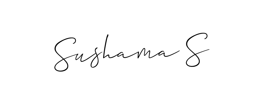 Sushama S stylish signature style. Best Handwritten Sign (Allison_Script) for my name. Handwritten Signature Collection Ideas for my name Sushama S. Sushama S signature style 2 images and pictures png