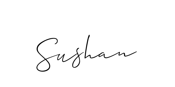 Use a signature maker to create a handwritten signature online. With this signature software, you can design (Allison_Script) your own signature for name Sushan. Sushan signature style 2 images and pictures png