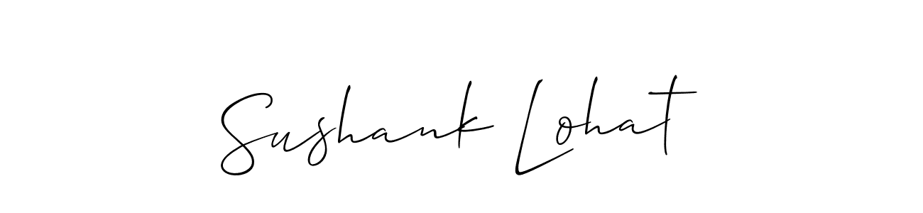 Also You can easily find your signature by using the search form. We will create Sushank Lohat name handwritten signature images for you free of cost using Allison_Script sign style. Sushank Lohat signature style 2 images and pictures png