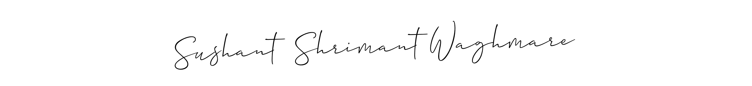 Sushant  Shrimant Waghmare stylish signature style. Best Handwritten Sign (Allison_Script) for my name. Handwritten Signature Collection Ideas for my name Sushant  Shrimant Waghmare. Sushant  Shrimant Waghmare signature style 2 images and pictures png