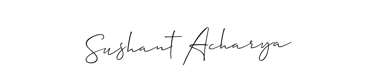 Sushant Acharya stylish signature style. Best Handwritten Sign (Allison_Script) for my name. Handwritten Signature Collection Ideas for my name Sushant Acharya. Sushant Acharya signature style 2 images and pictures png