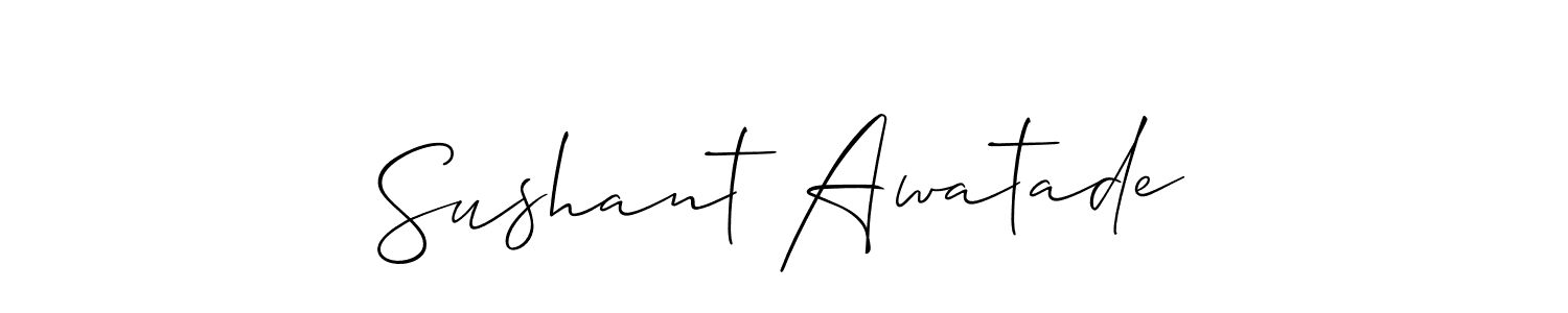 How to make Sushant Awatade name signature. Use Allison_Script style for creating short signs online. This is the latest handwritten sign. Sushant Awatade signature style 2 images and pictures png