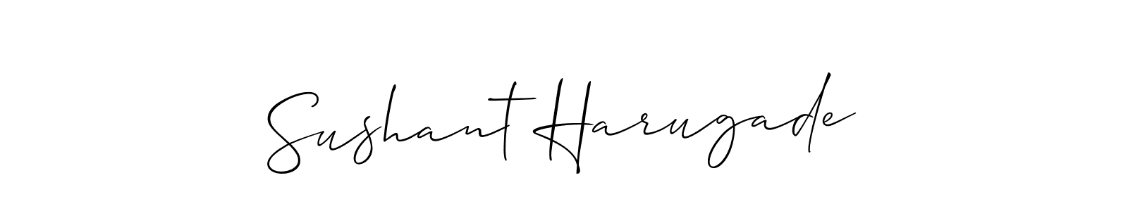 How to Draw Sushant Harugade signature style? Allison_Script is a latest design signature styles for name Sushant Harugade. Sushant Harugade signature style 2 images and pictures png