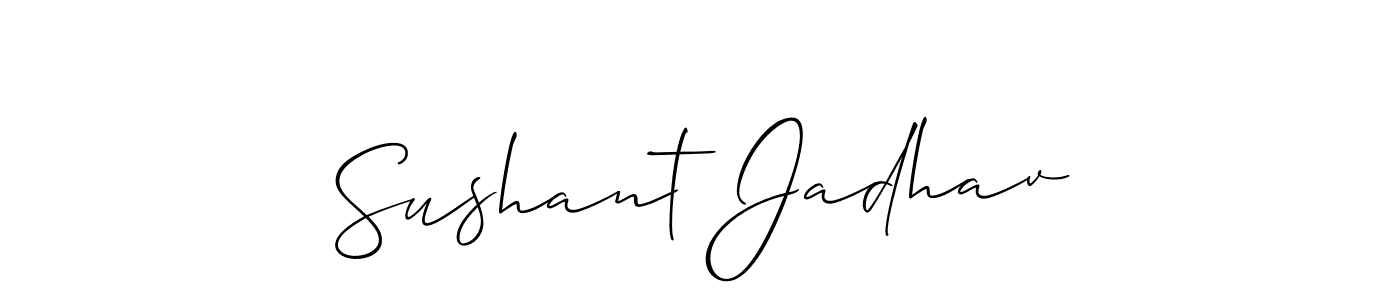 Use a signature maker to create a handwritten signature online. With this signature software, you can design (Allison_Script) your own signature for name Sushant Jadhav. Sushant Jadhav signature style 2 images and pictures png