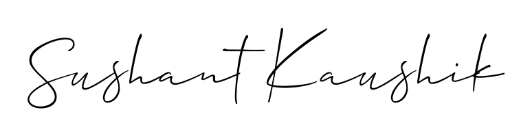 Try this chic Sushant Kaushik handwritten sign style. Using Allison_Script font elements, it gives your name a sleek, memorable identity. Sushant Kaushik signature style 2 images and pictures png