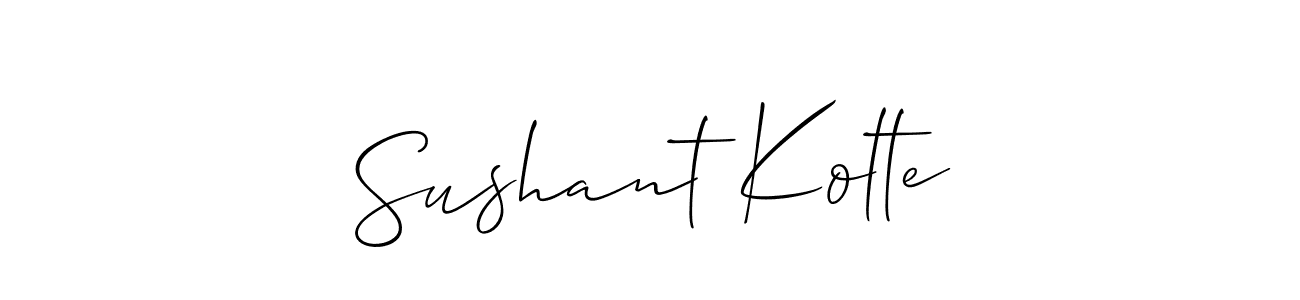 Make a beautiful signature design for name Sushant Kolte. With this signature (Allison_Script) style, you can create a handwritten signature for free. Sushant Kolte signature style 2 images and pictures png